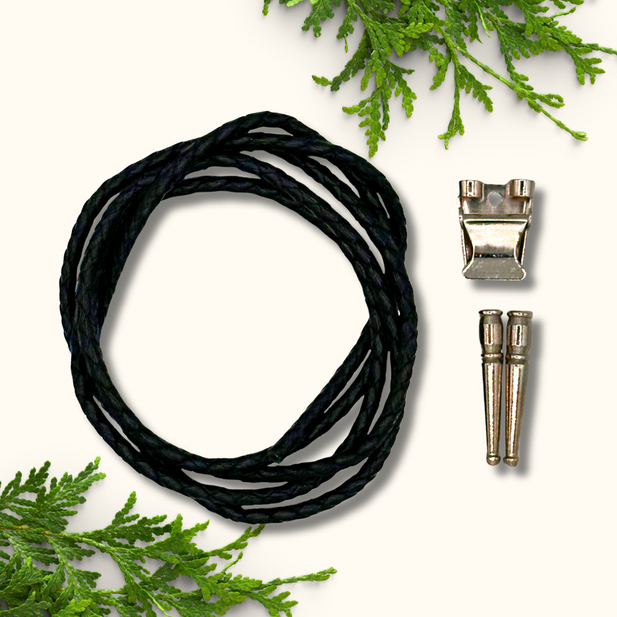 Bolo Tie Kit - Black and Silver