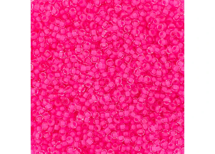 Crystal Colour Lined Neon Pink 11/0
