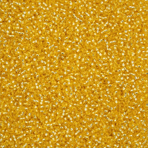 Silver Lined Yellow Solgel 11/0