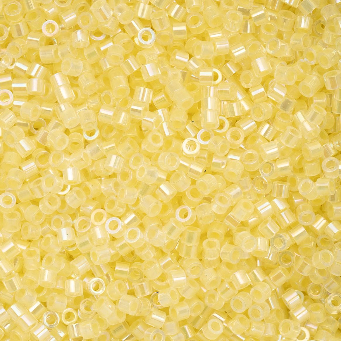 Pale Yellow Lined - Cylin Bead 11/0 - 25g