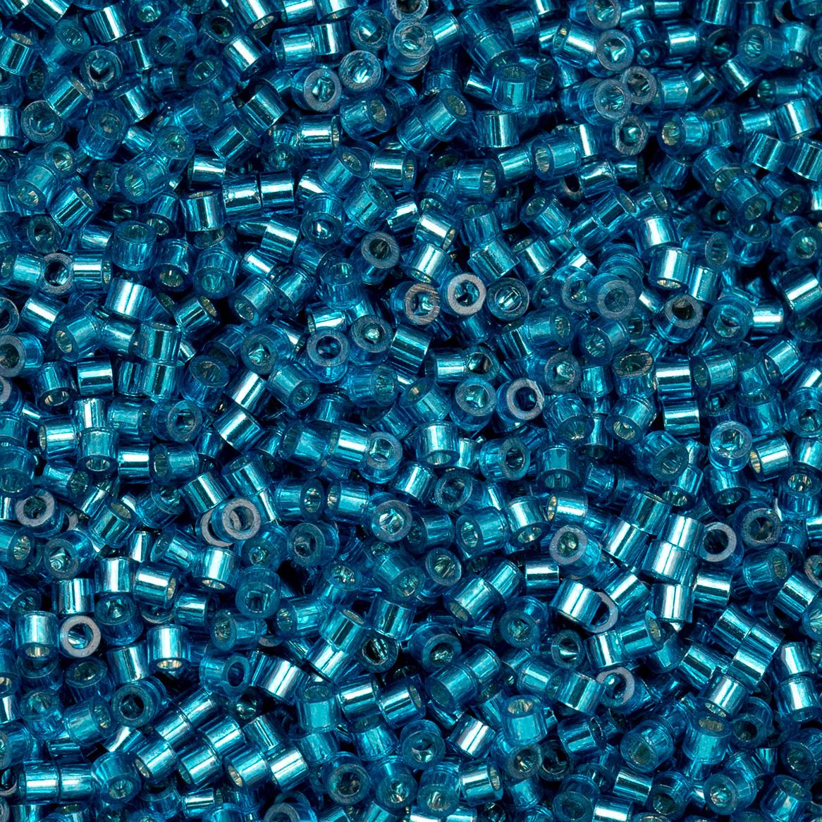 Capri Blue Silver Lined - Cylin Bead 11/0 - 25g