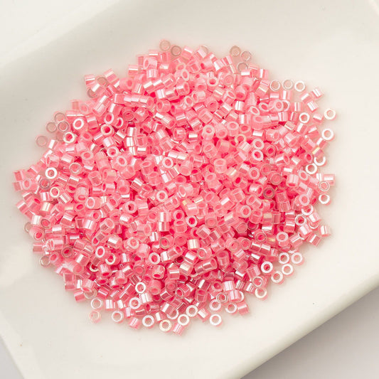 Crystal Rose Lined Ceylon - Cylin Bead 11/0 - 25g