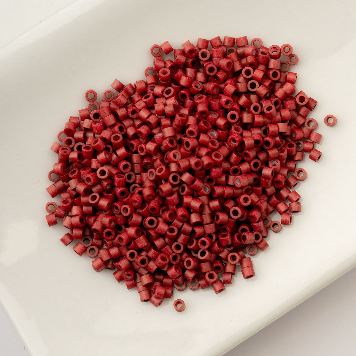 Dark Red Maroon Metallic Matte - Cylin Bead 11/0 - 25g
