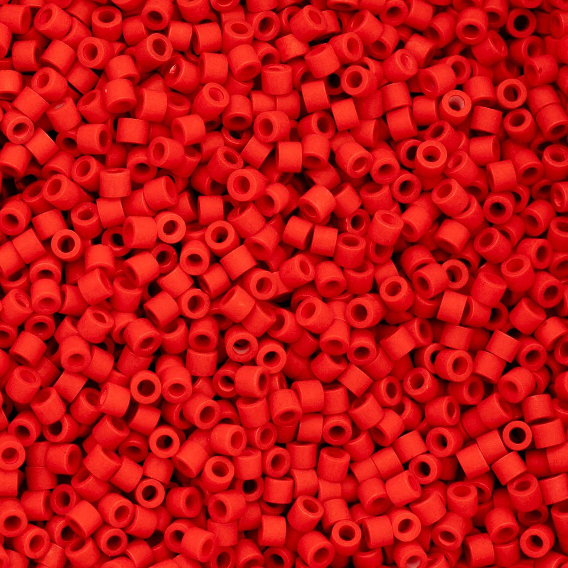 Red Vermillion Matte - Cylin Bead 11/0 - 25g