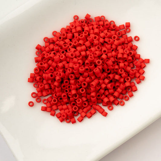 Red Vermillion Matte - Cylin Bead 11/0 - 25g