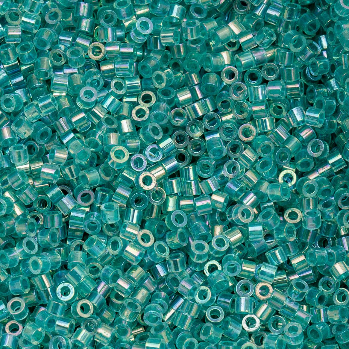 Transparent Teal Caribbean AB - Cylin Bead 11/0 - 25g