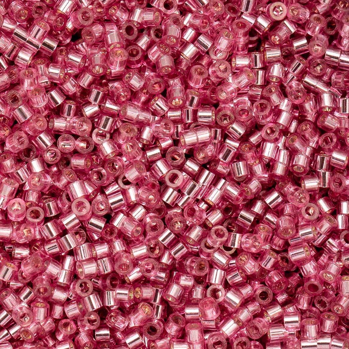 Dark Pink Rose Silver Lined - Cylin Bead 11/0 - 25g