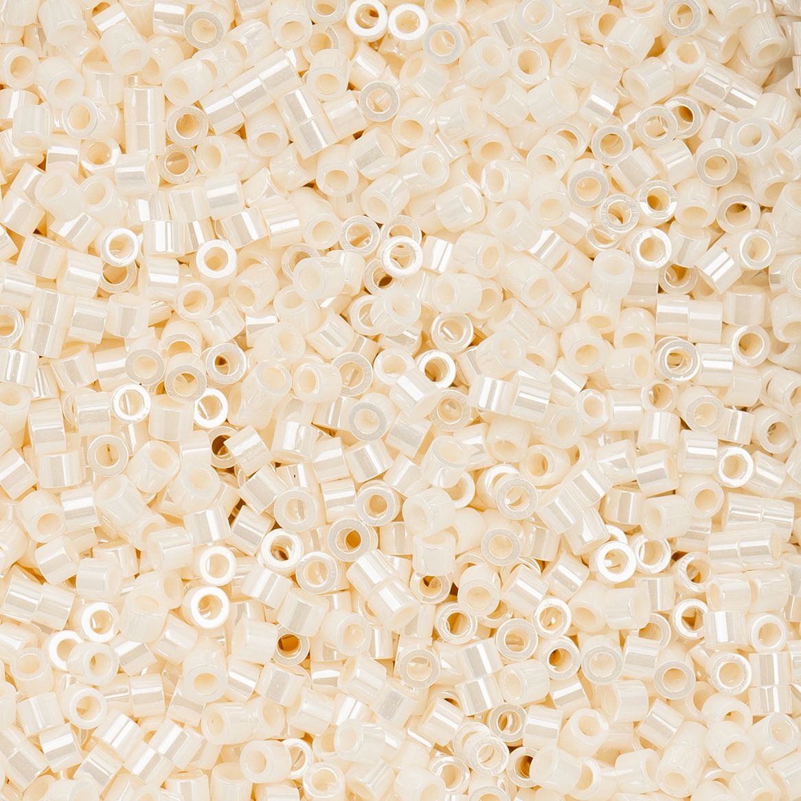Opaque White Bisque Ceylon - Cylin Bead 11/0 - 25g