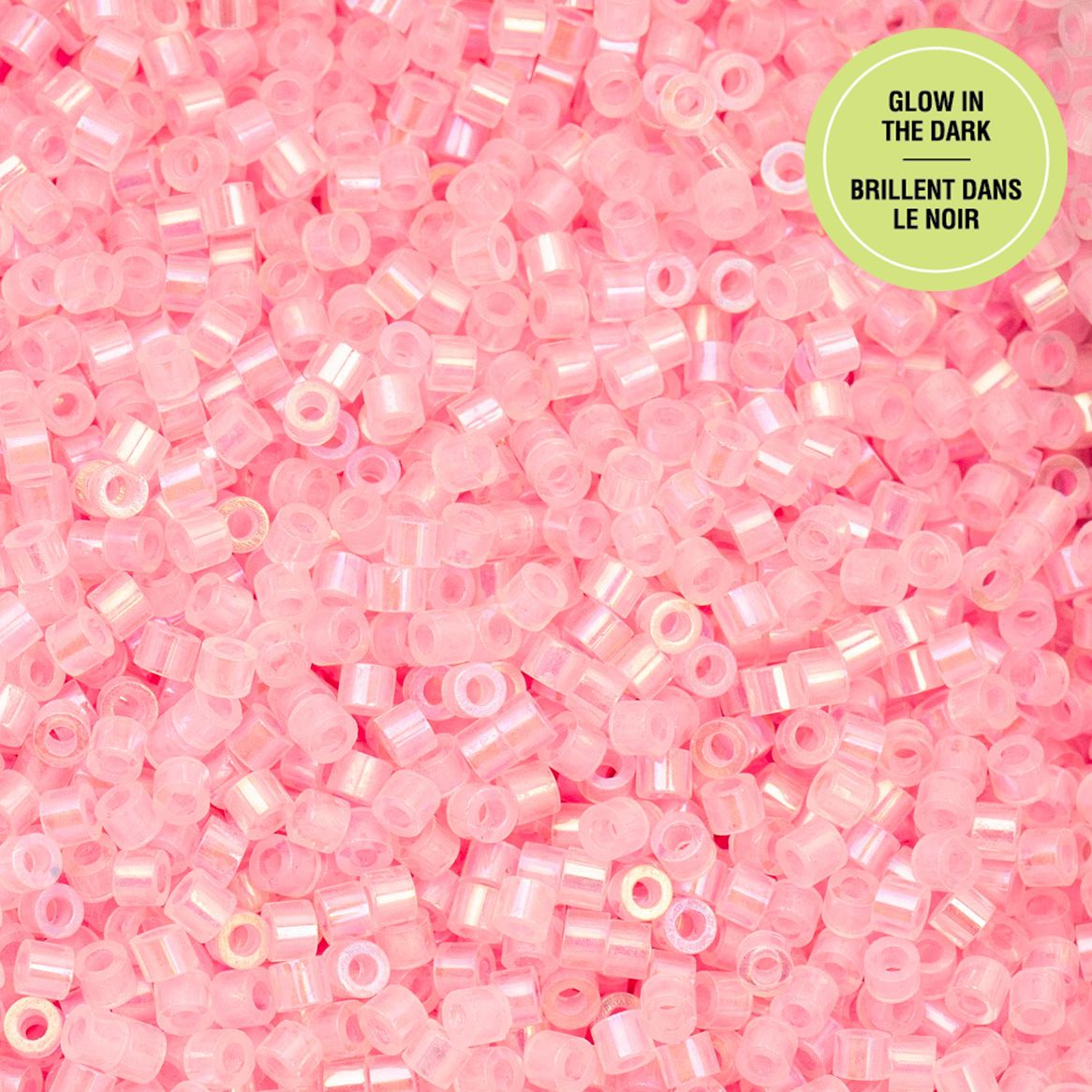 Pink Neon Glow in the Dark AB - Cylin Bead 11/0 - 25g