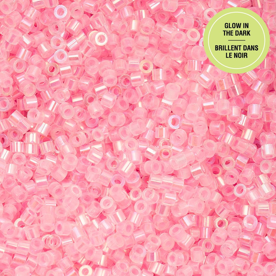 Rose Glow in the Dark AB - Cylin Bead 11/0 - 25g