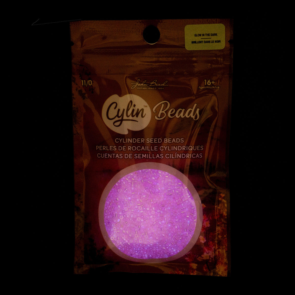Rose Glow in the Dark AB - Cylin Bead 11/0 - 25g