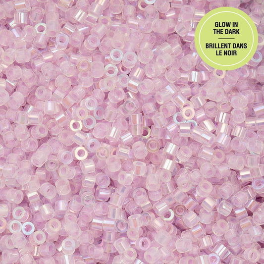 Violet Glow in the Dark AB - Cylin Bead 11/0 - 25g