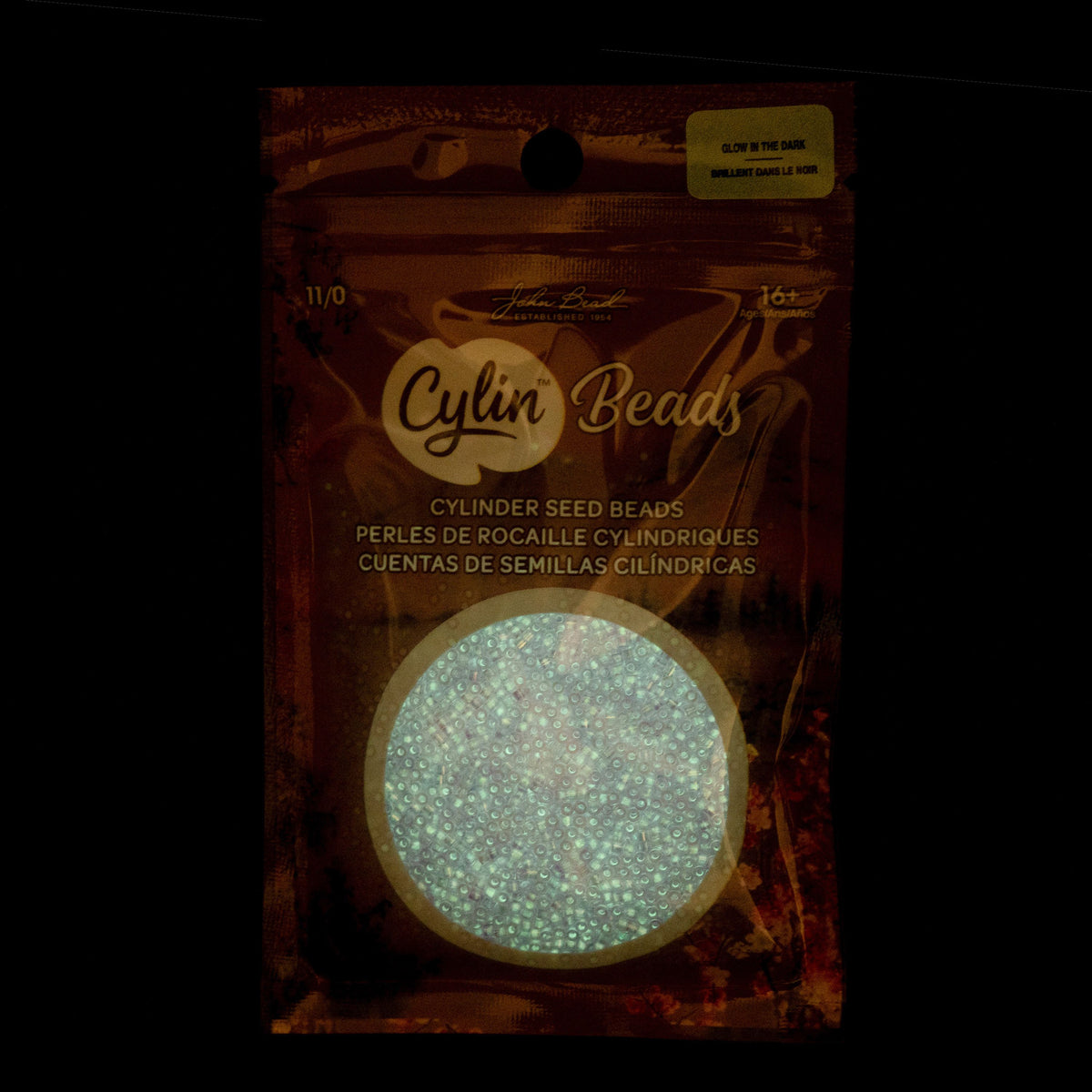 Purple Glow in the Dark AB - Cylin Bead 11/0 - 25g