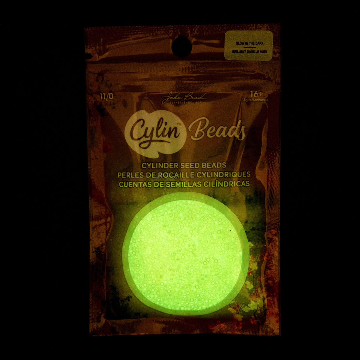 Yellow Glow in the Dark AB - Cylin Bead 11/0 - 25g