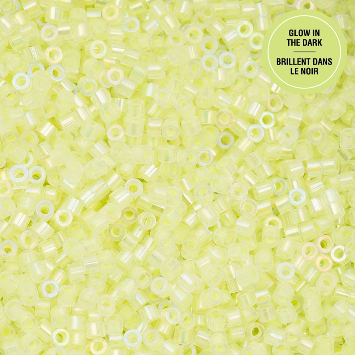 Yellow Neon Glow in the Dark AB - Cylin Bead 11/0 - 25g