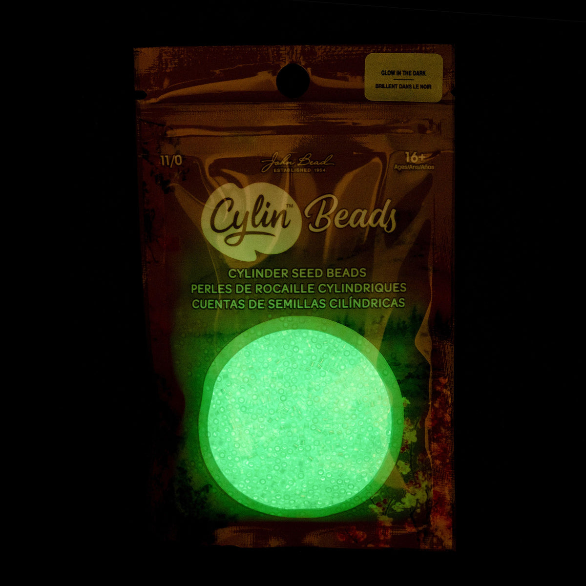 Green Glow in the Dark AB - Cylin Bead 11/0 - 25g