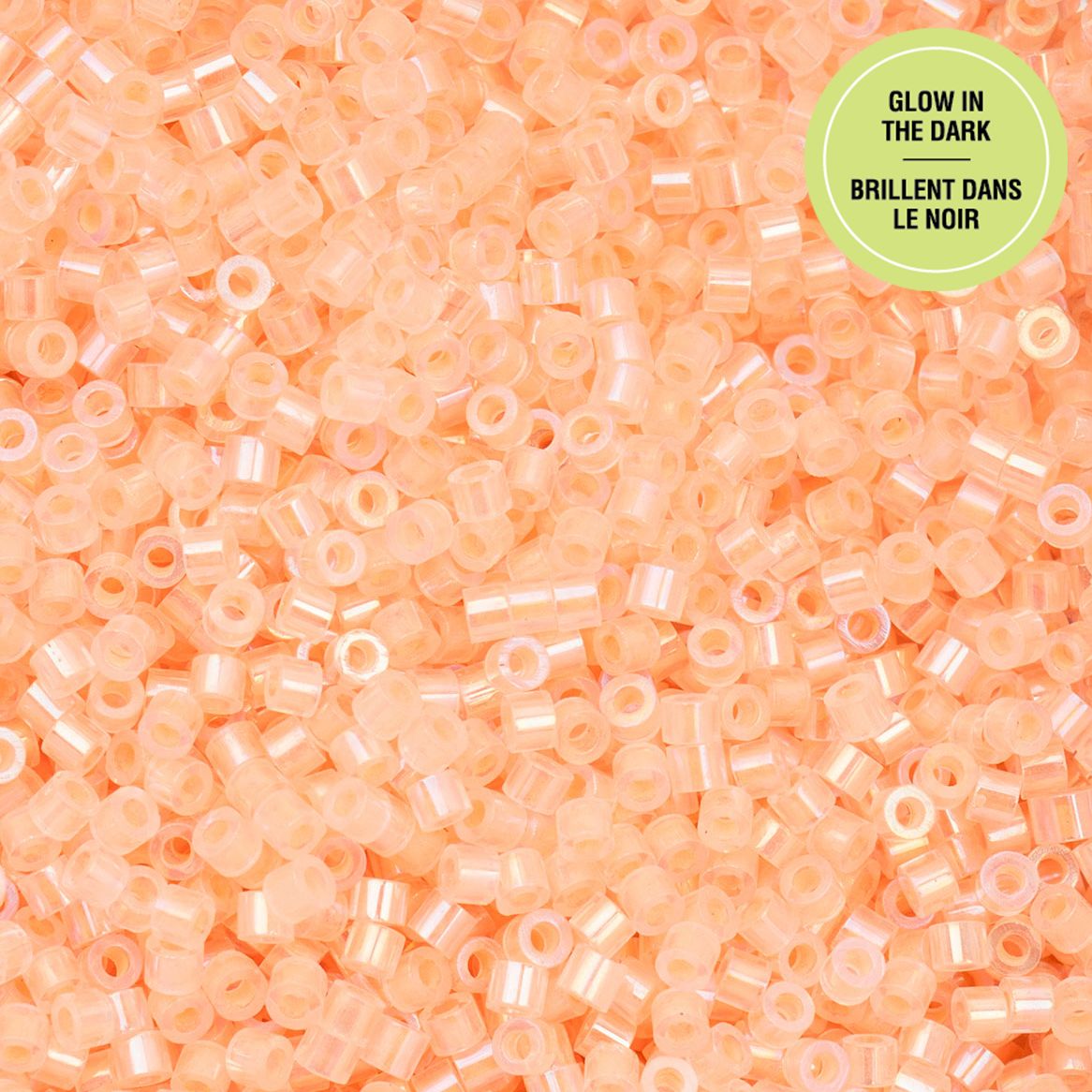 Orange Glow in the Dark AB - Cylin Bead 11/0 - 25g