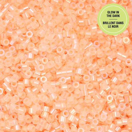 Orange Glow in the Dark AB - Cylin Bead 11/0 - 25g