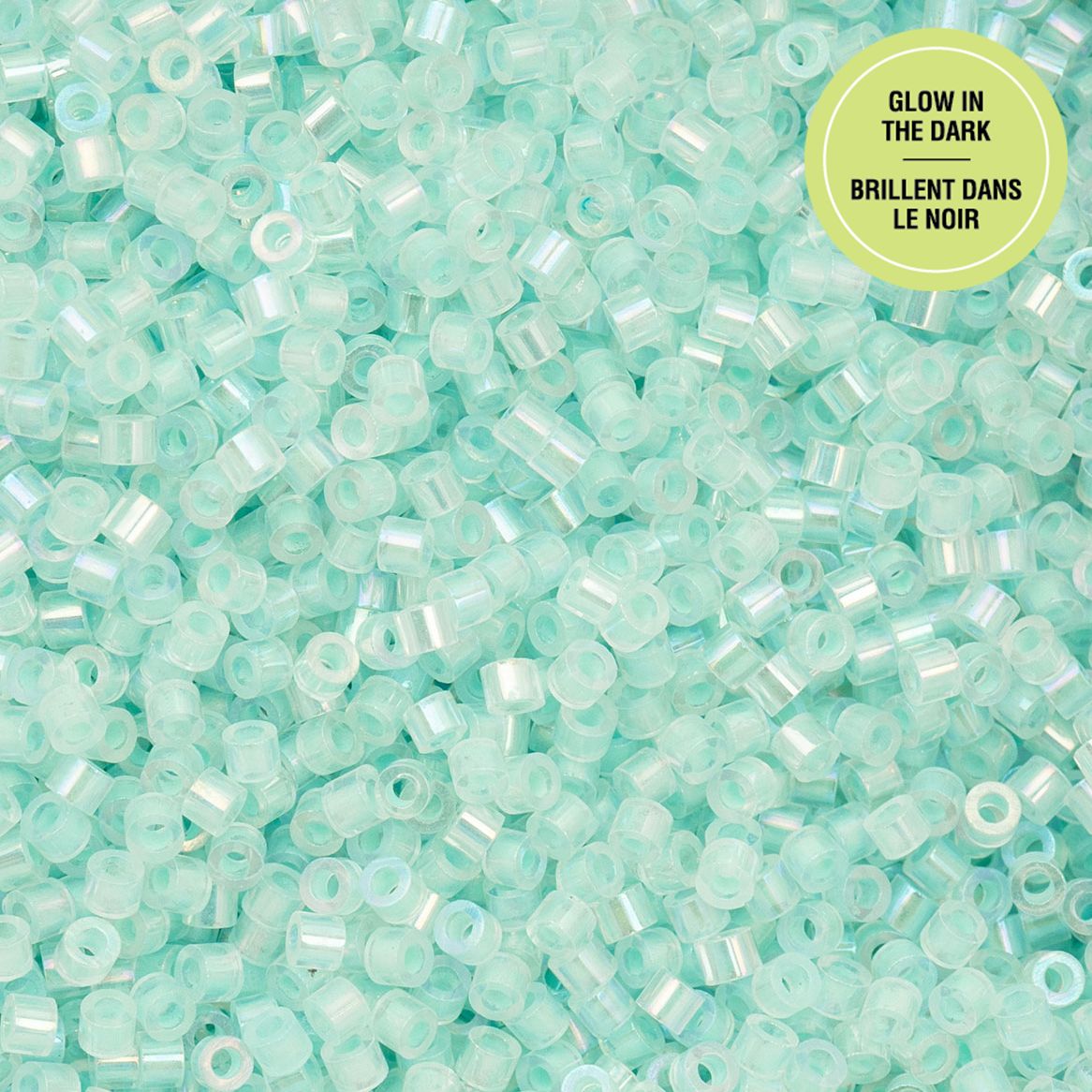 Turquoise Glow in the Dark AB - Cylin Bead 11/0 - 25g