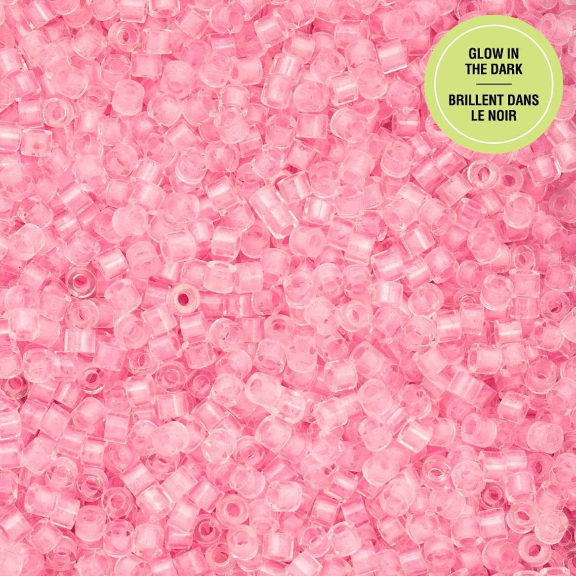 Pink Glow in the Dark - Cylin Bead 11/0 - 25g