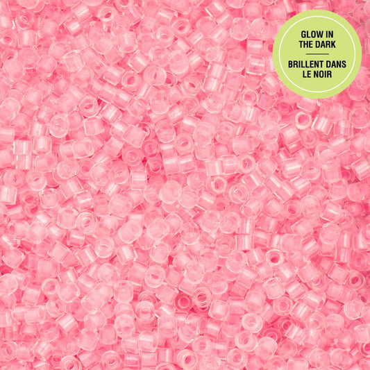 Pink Neon Glow in the Dark - Cylin Bead 11/0 - 25g