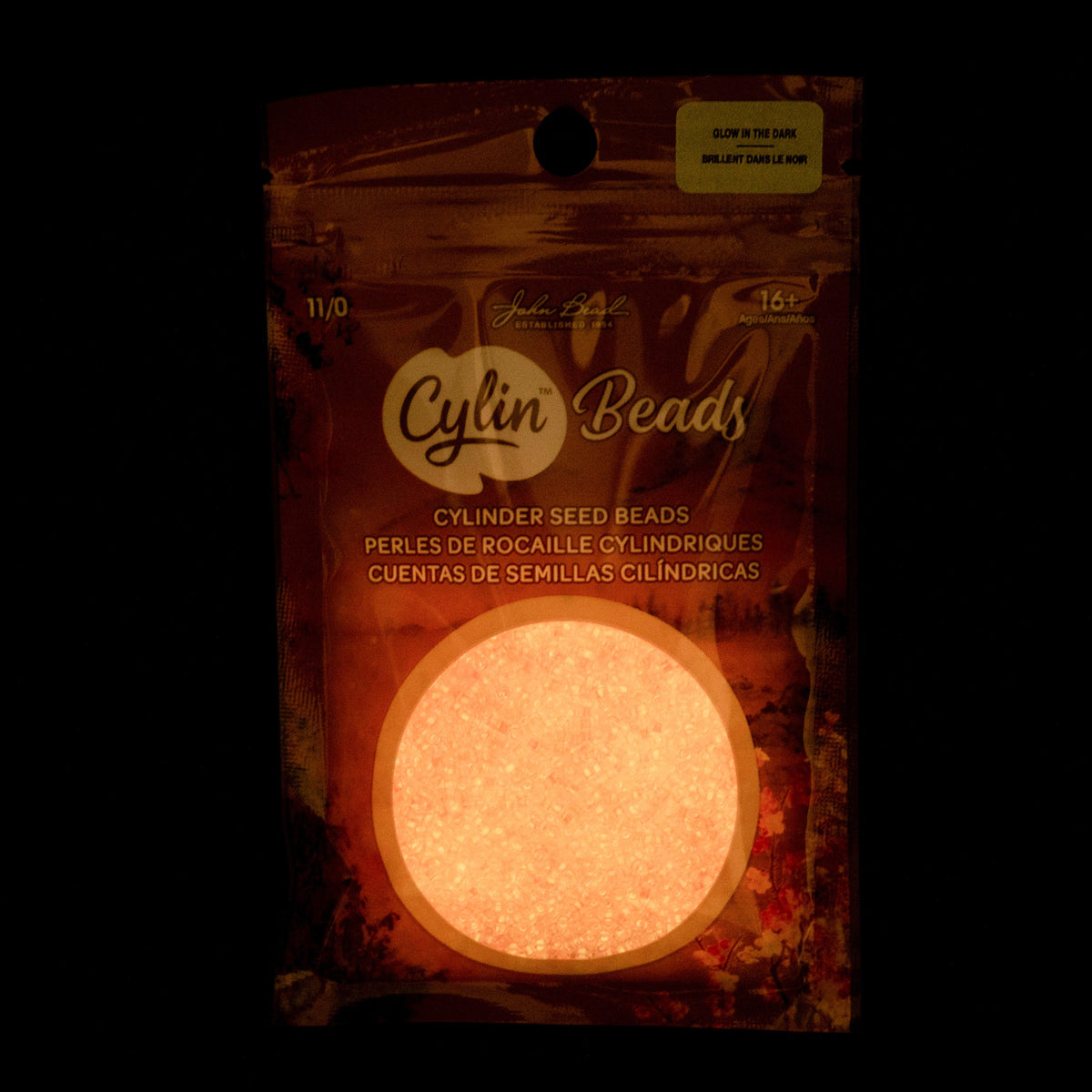 Pink Neon Glow in the Dark - Cylin Bead 11/0 - 25g