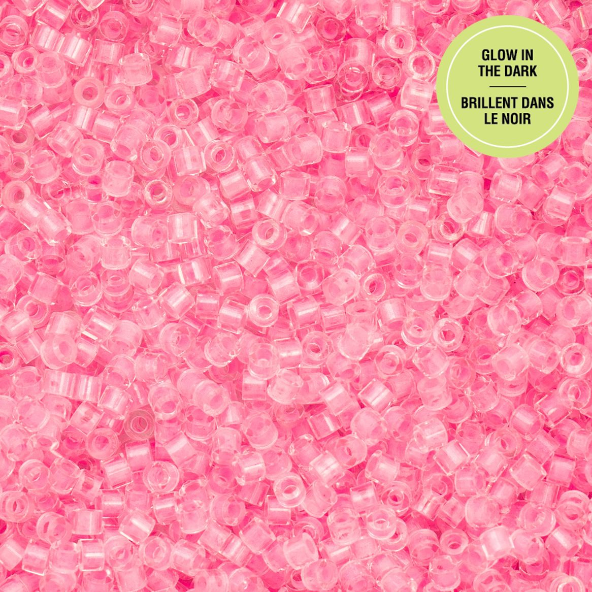 Rose Glow in the Dark - Cylin Bead 11/0 - 25g