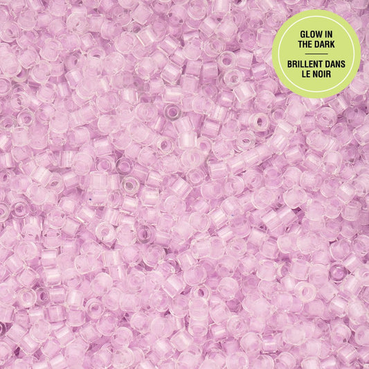 Violet Glow in the Dark - Cylin Bead 11/0 - 25g