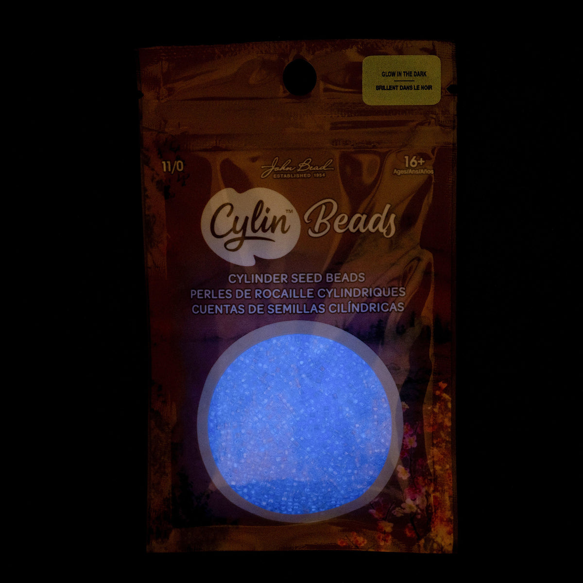 Violet Glow in the Dark - Cylin Bead 11/0 - 25g