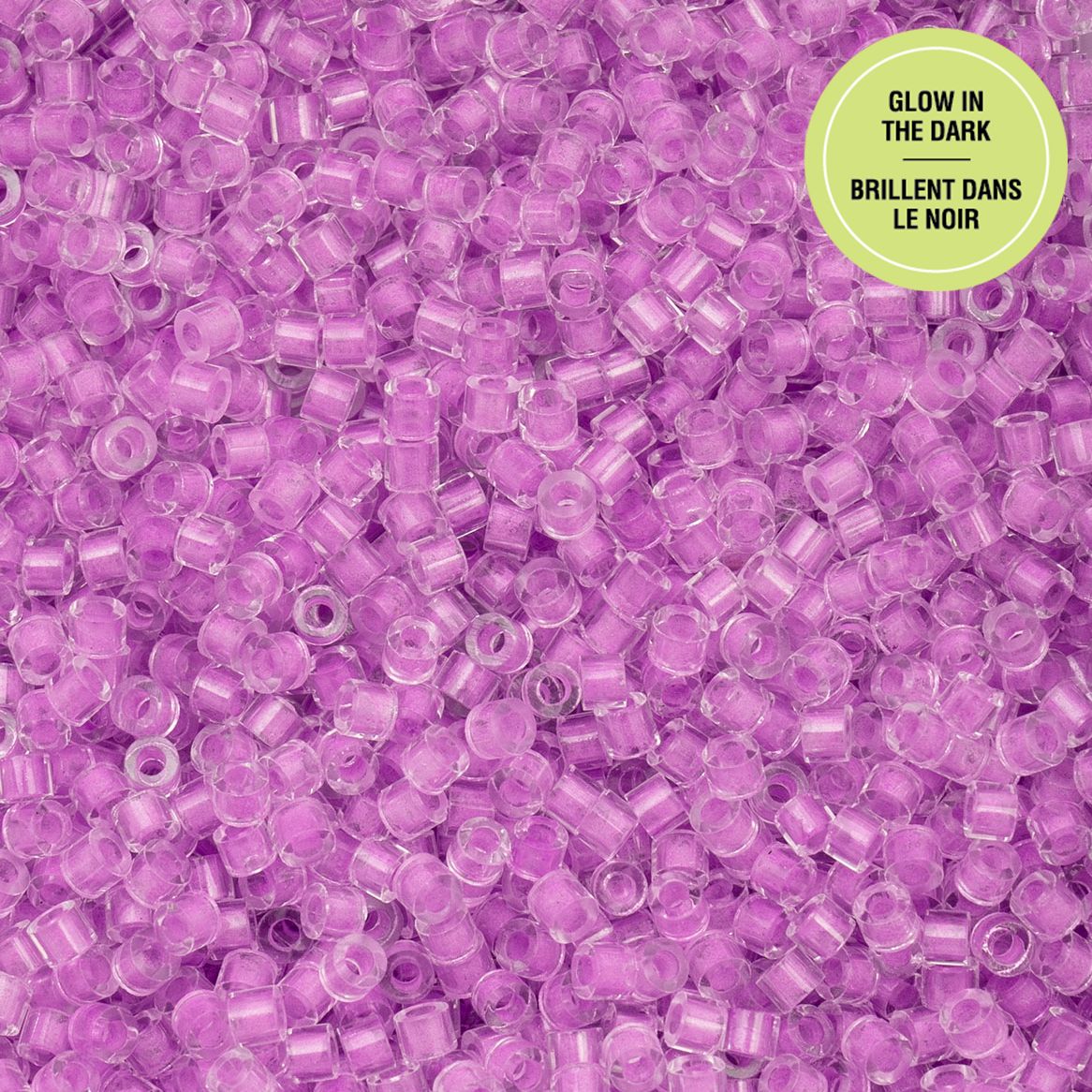 Purple Glow in the Dark - Cylin Bead 11/0 - 25g