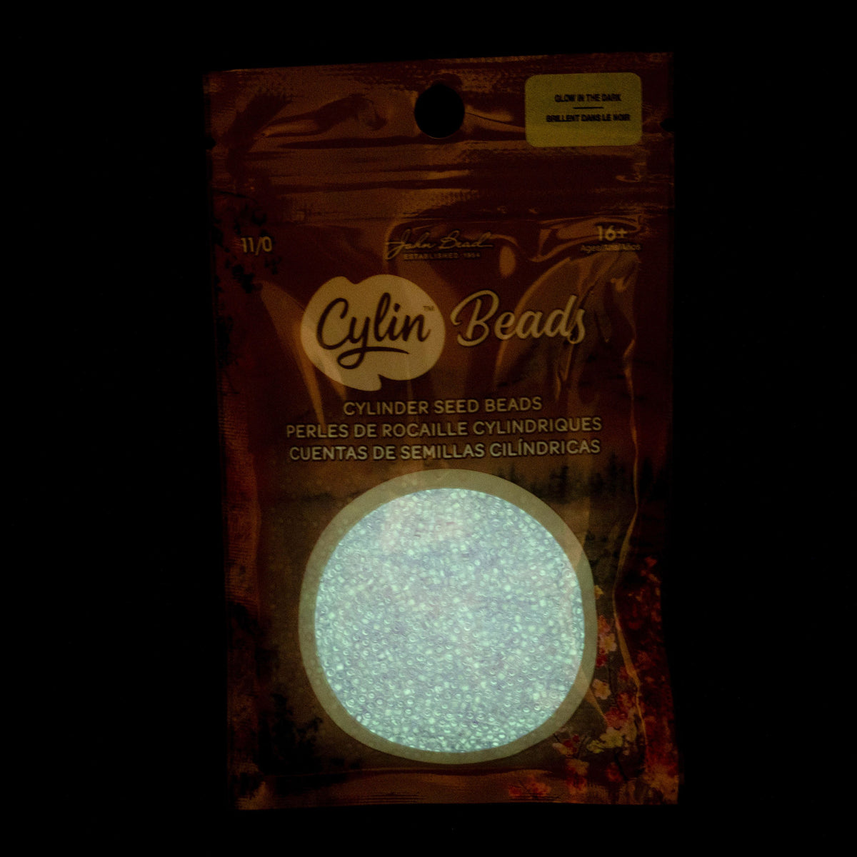 Purple Glow in the Dark - Cylin Bead 11/0 - 25g