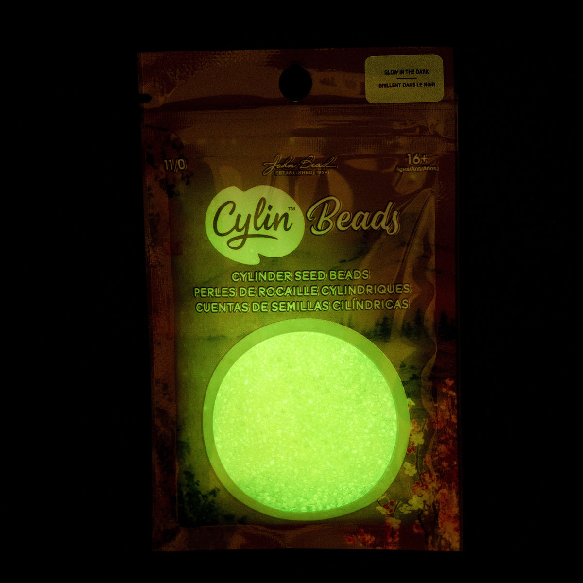 Yellow Glow in the Dark - Cylin Bead 11/0 - 25g