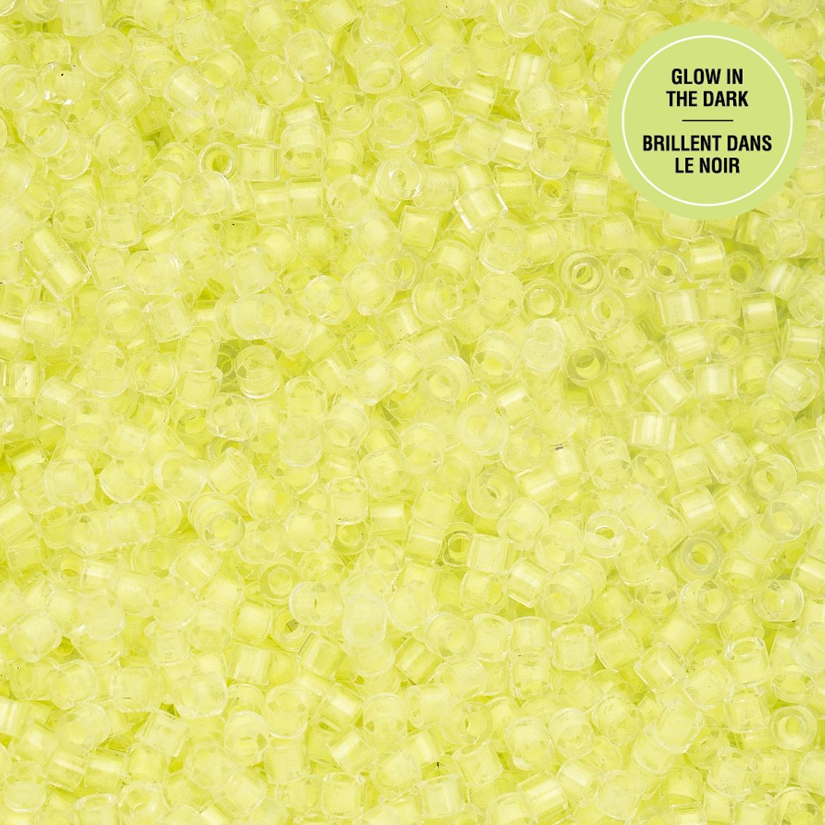 Yellow Neon Glow in the Dark - Cylin Bead 11/0 - 25g