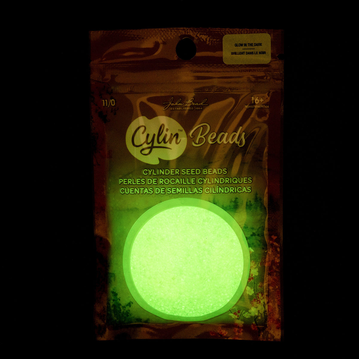 Yellow Neon Glow in the Dark - Cylin Bead 11/0 - 25g