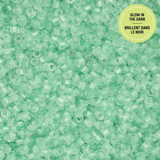 Green Glow in the Dark - Cylin Bead 11/0 - 25g