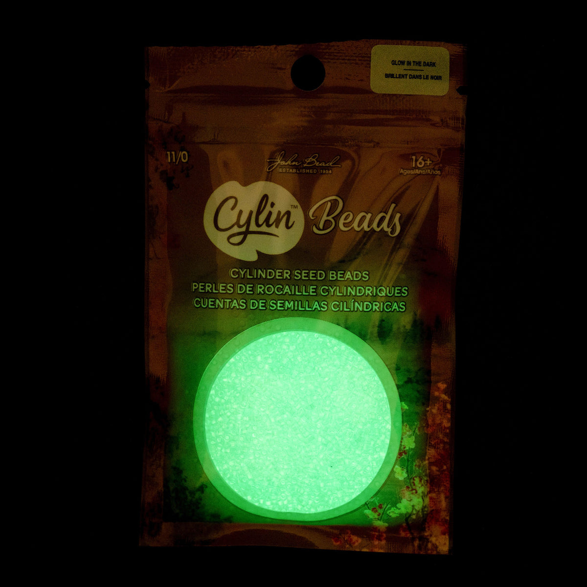 Green Glow in the Dark - Cylin Bead 11/0 - 25g