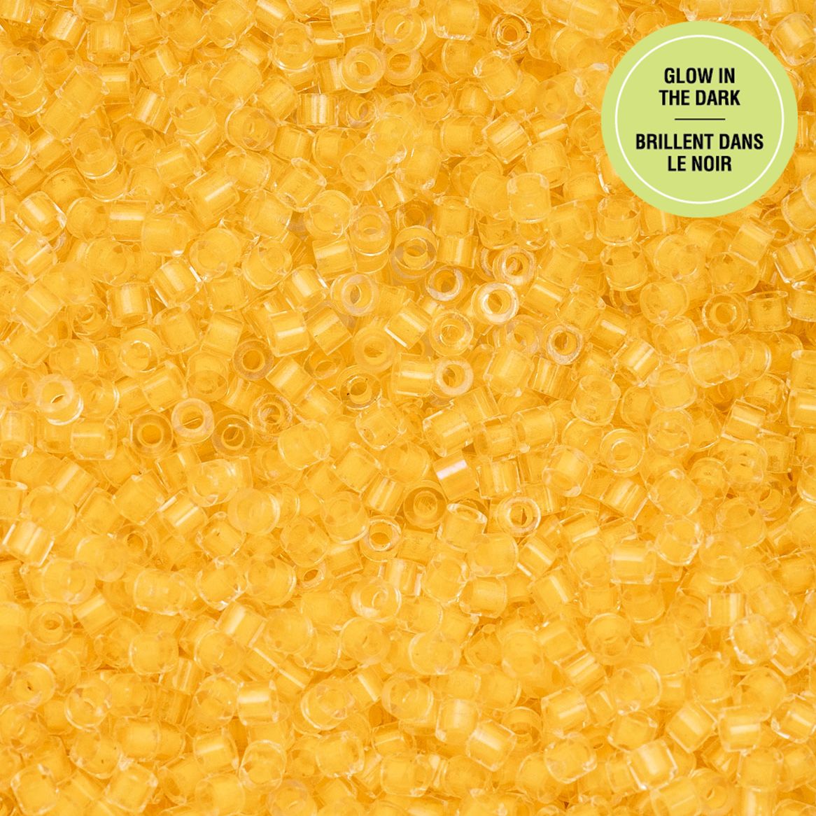 Gold Yellow Glow in the Dark - Cylin Bead 11/0 - 25g