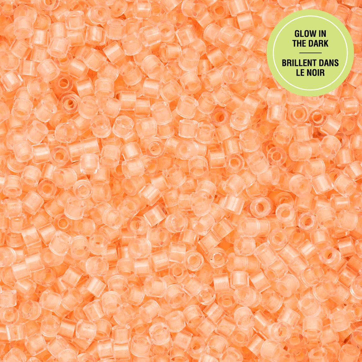 Orange Glow in the Dark - Cylin Bead 11/0 - 25g