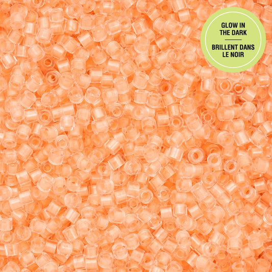 Orange Glow in the Dark - Cylin Bead 11/0 - 25g