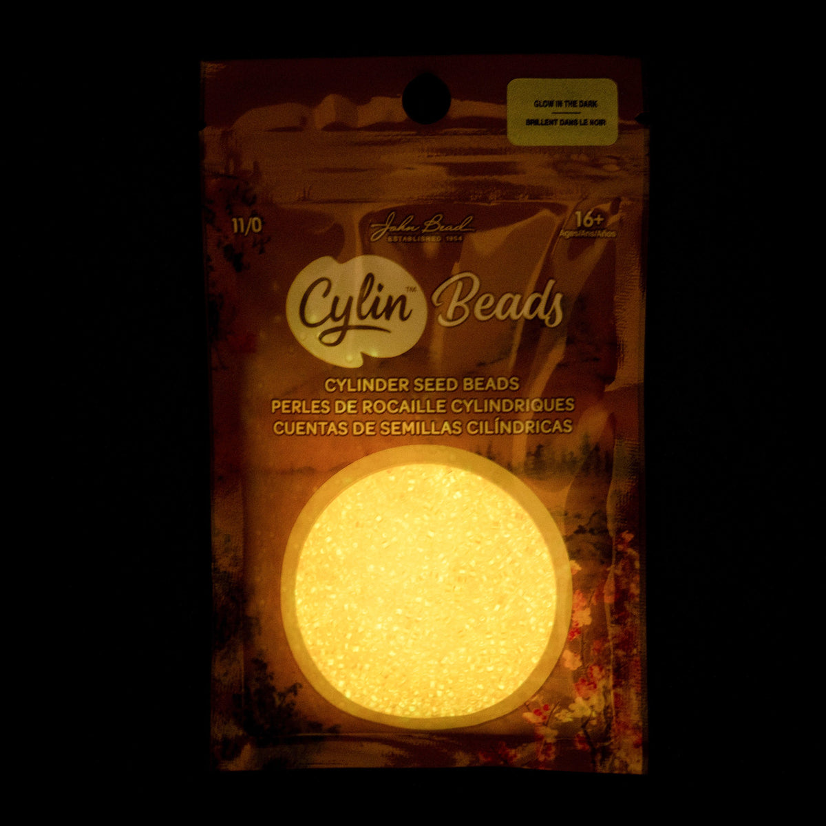 Orange Glow in the Dark - Cylin Bead 11/0 - 25g