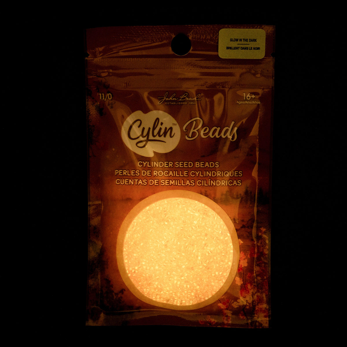 Coral Glow in the Dark - Cylin Bead 11/0 - 25g