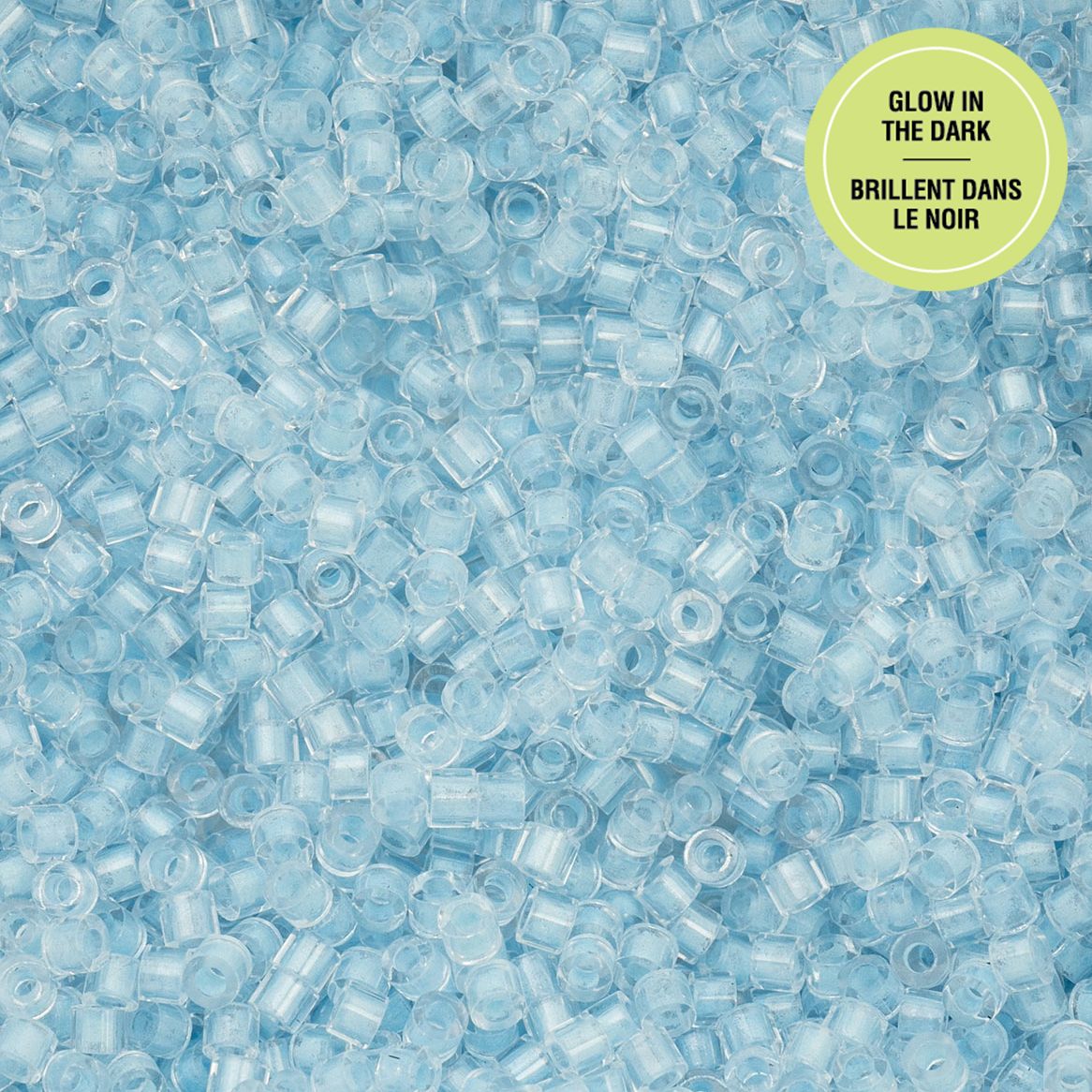 Blue Glow in the Dark - Cylin Bead 11/0 - 25g