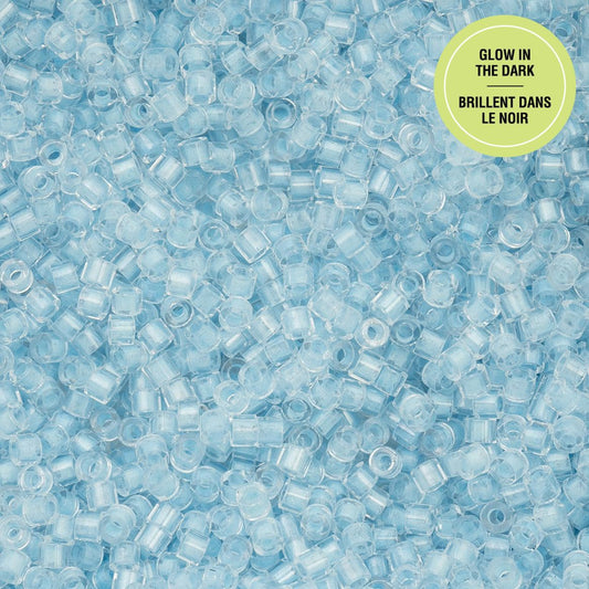 Blue Glow in the Dark - Cylin Bead 11/0 - 25g