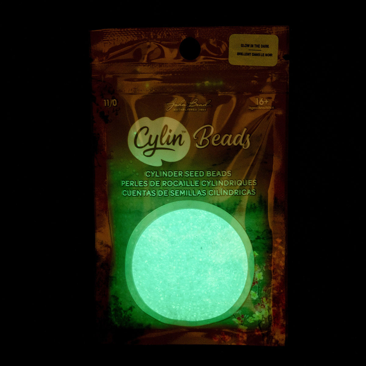 Blue Glow in the Dark - Cylin Bead 11/0 - 25g