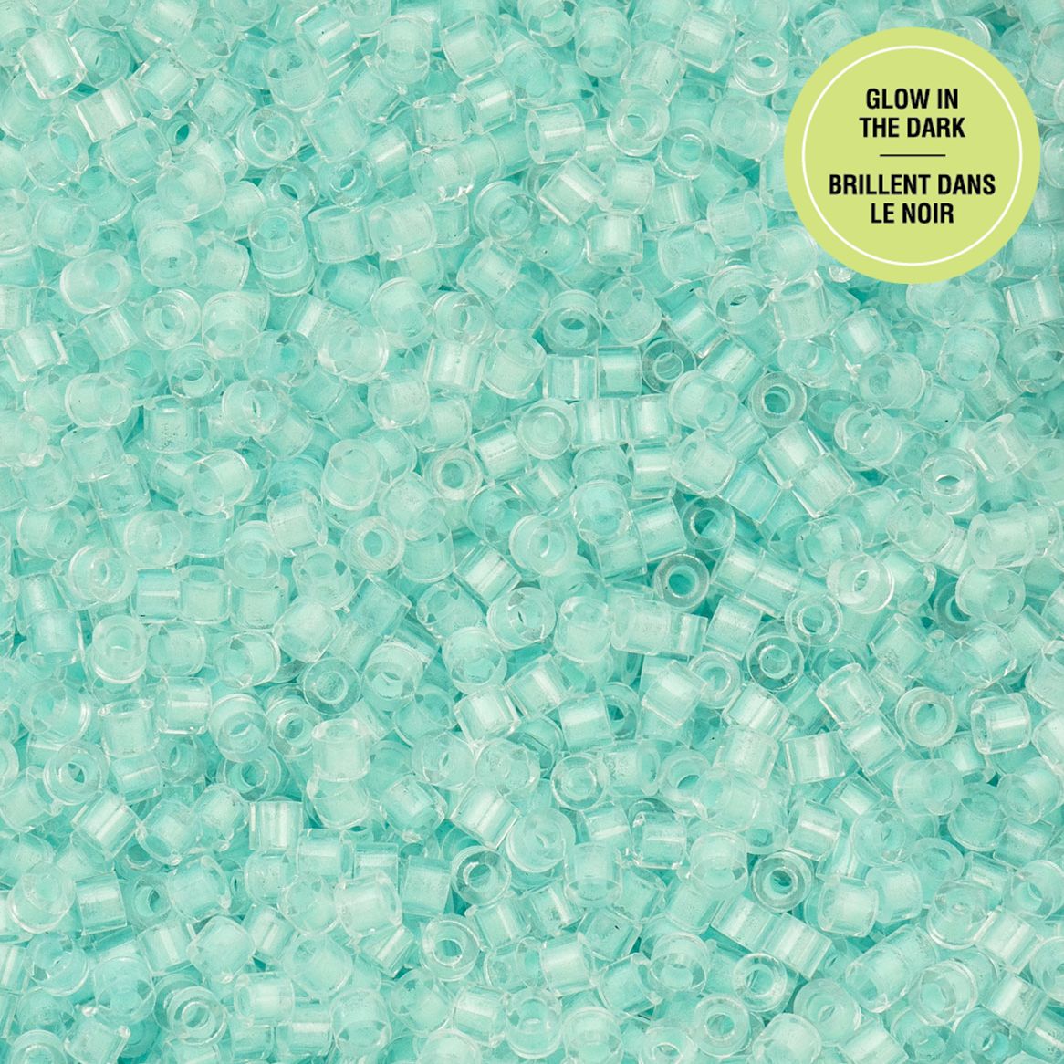 Turquoise Glow in the Dark - Cylin Bead 11/0 - 25g