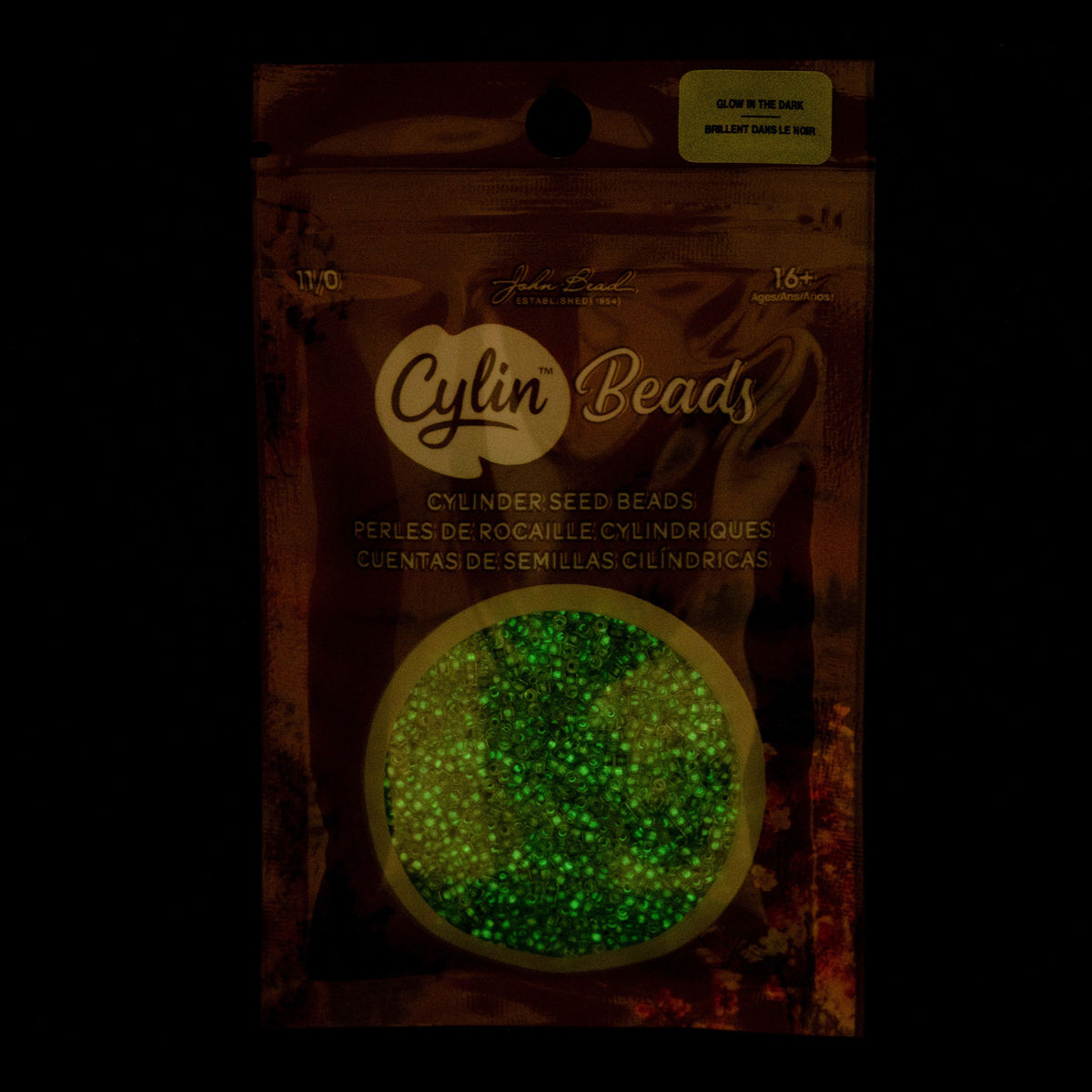 Grey Glow in the Dark - Cylin Bead 11/0 - 25g