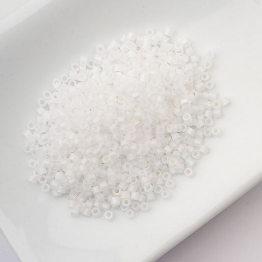 White Matte Macaron AB - Cylin Bead 11/0 - 25g