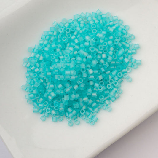 Blue Turquoise Matte Macaron AB - Cylin Bead 11/0 - 25g