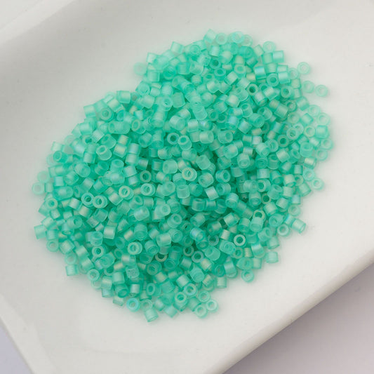 Green Turquoise Matte Macaron AB - Cylin Bead 11/0 - 25g