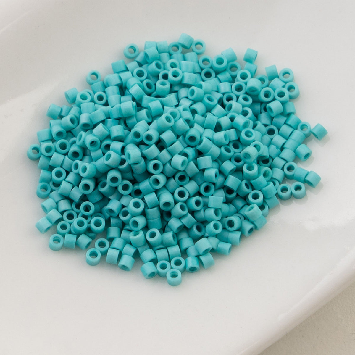Opaque Turquoise Green Matte - Cylin Bead 11/0 - 25g